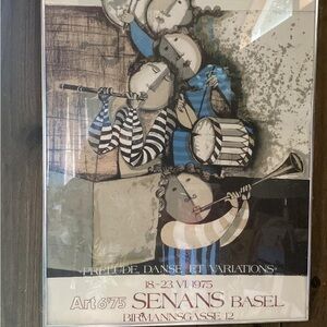 Art Print Poster with Musical Theme